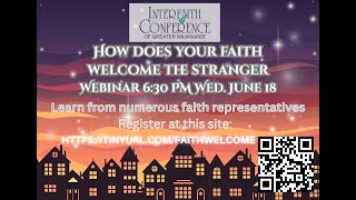 Webinar on how people of Faith Welcome the Stranger