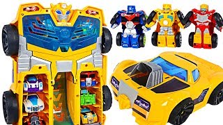 Transformers Rescue Bots Academy Bumblebee Track Tower! Go and transforming! | DuDuPopTOY
