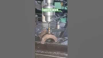 Tapping work In Drilling, #machine #drilling #tapping #cncmill #automobile #remix #welding #shorts..
