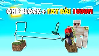 Minecraft THỬ THÁCH BẢO VỆ GOLEM TRÊN 1 BLOCK TAY DÀI VÔ HẠN