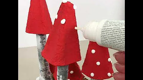 Recycled Egg Carton Toadstools