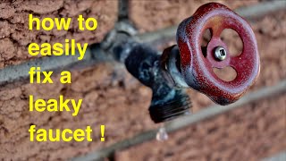 How To ● Easily Fix a Leaking Faucet for Under 50 cents !