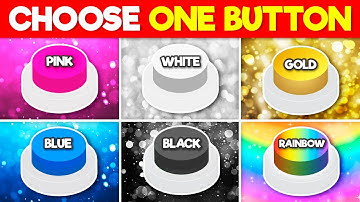 Choose One Button: 🩷 Pink, 💙 Blue, 💛 Gold, 🤍 White, 🖤 Black, or 🌈 Rainbow!