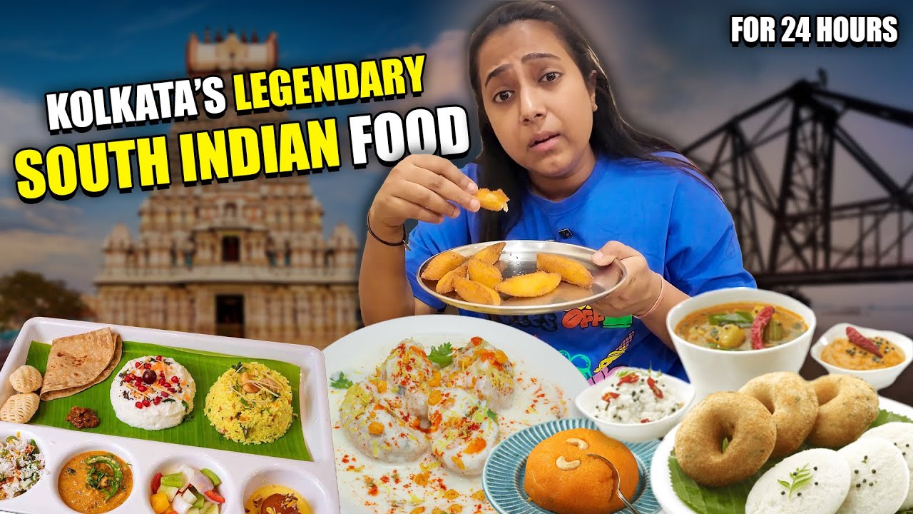 I ate SOUTH INDIAN Food for 24 Hours in Kolkata | Tomato Rice, Dahi Idli, Madrasi Puri Sabji & more