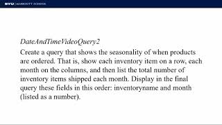 Access Query Date and Time Video