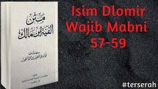 Alfiyyah Ibnu Malik bait 57-59 // Isim Dlomir Wajib Mabni //