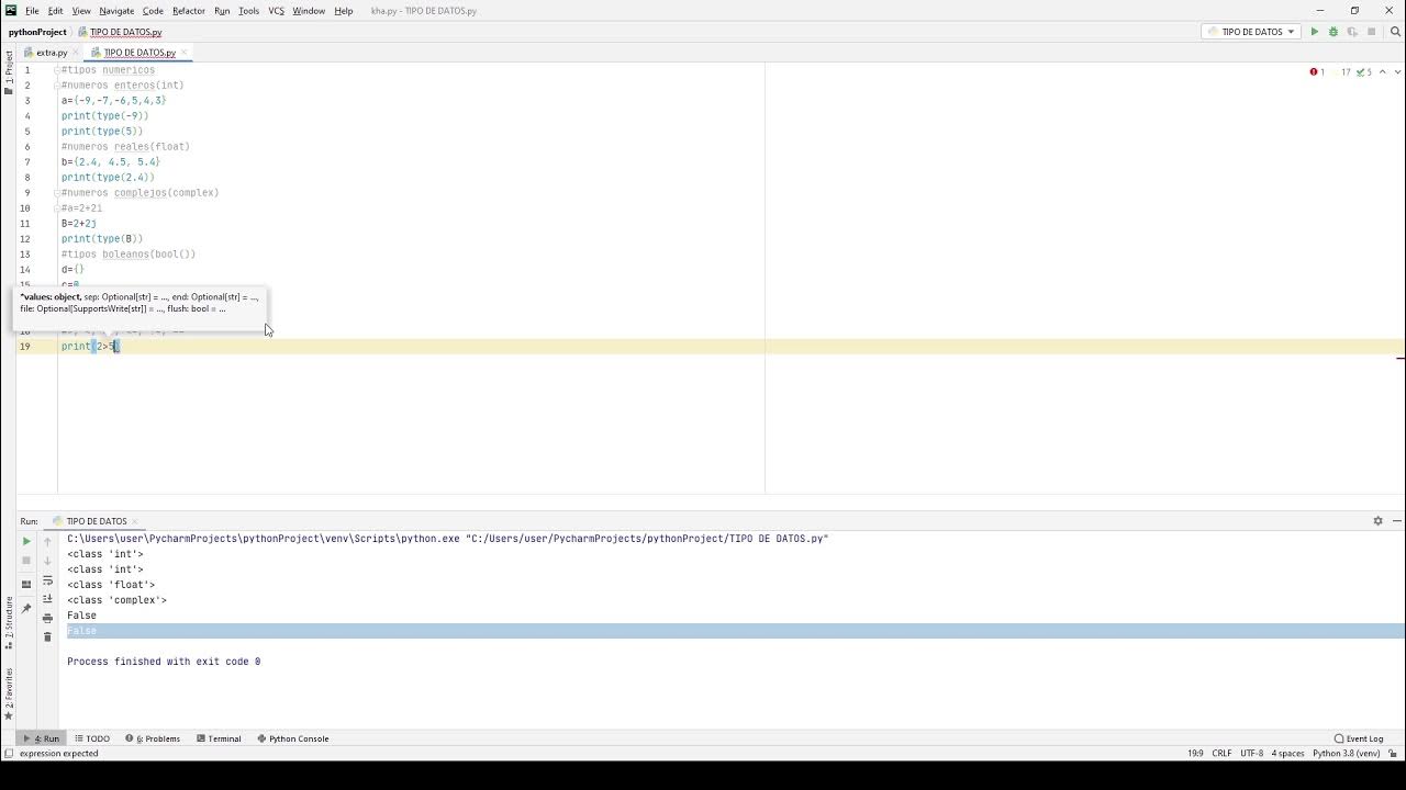 TIPOS DE DATOS EN PYTHON | (int, float, double, complex, str)| - YouTube