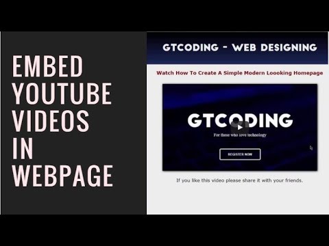 How To Embed YouTube Video Into Website - YouTube