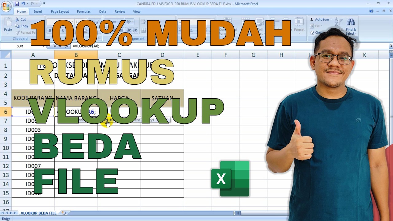 Rumus VLOOKUP Beda File 
