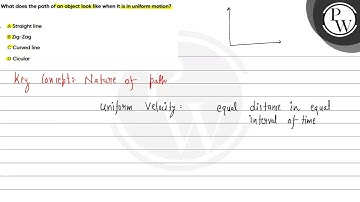 What does the path of an object look like when it is in uniform motion?
