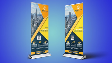 How To Design Professional Roll Up Banner-Photoshop cc Tutorial