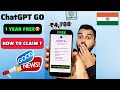 ChatGpt Go FREE 1 Year Subscription😍Claim kaise kare ? | How to get ChatGpt Go Free Subscription 