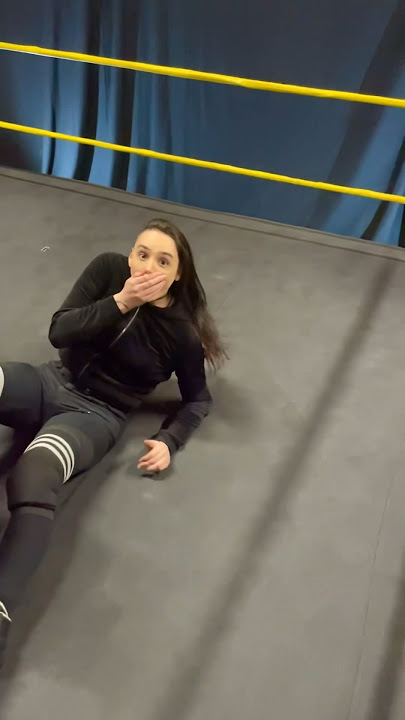 Accidental Low Blow 😱😱😱 #professionalwrestling #prowrestling #womenswrestling #fail #fails
