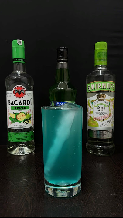 Bacardi Rum Lime Blue Lagoon mojito #cocktail #drink #whiskey #rum #trendingshorts #shorts