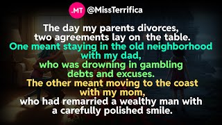 The day my parents divorces, two agreements lay on  the table...