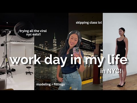 productive day in my life in NYC | modeling, balancing schoolwork, trying viral tiktok EATS!