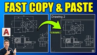 AutoCAD Copy Object and Block one File to other File | AutoCAD Copy Paste Drawing