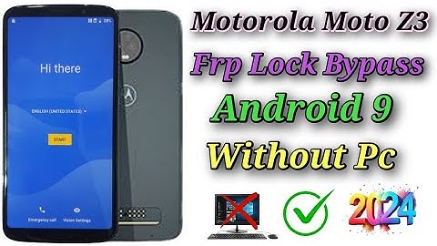 Motorola Moto Z3 Google Lock Bypass Android 9 Without Pc 2024/ All MotoG Android 9,10 Frp bypass 🔥