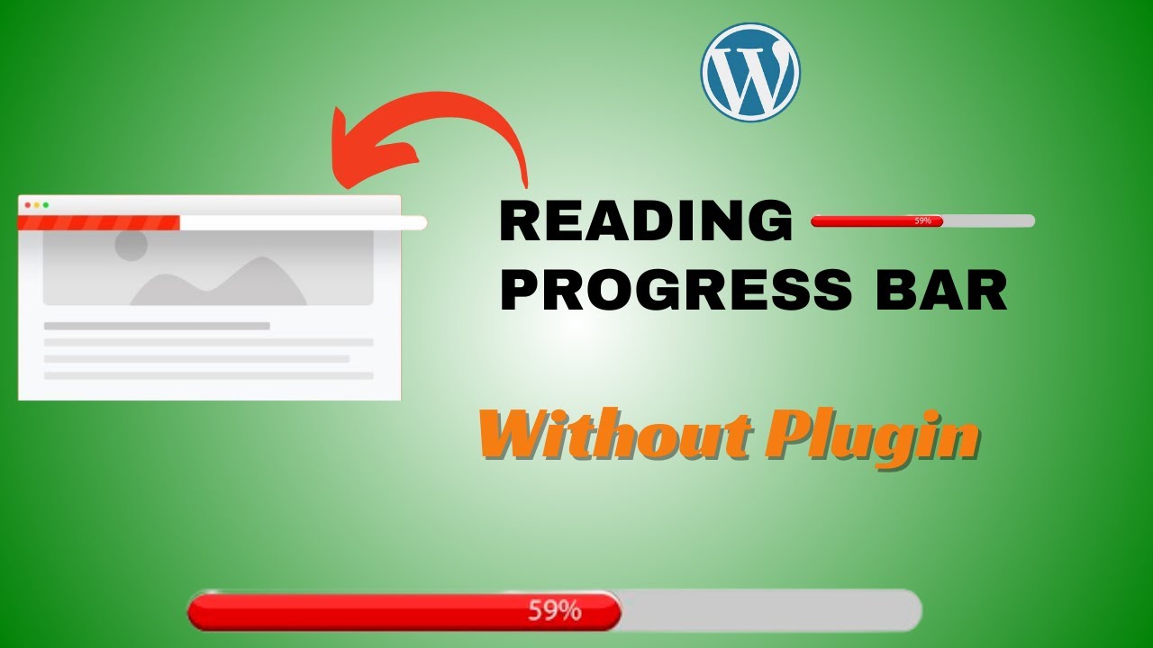 How to Create a Reading Progress Bar in WordPress Post Pages - YouTube