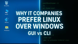 Why IT Companies Prefer Linux Over Windows | GUI vs CLI | Real-Time Explanation