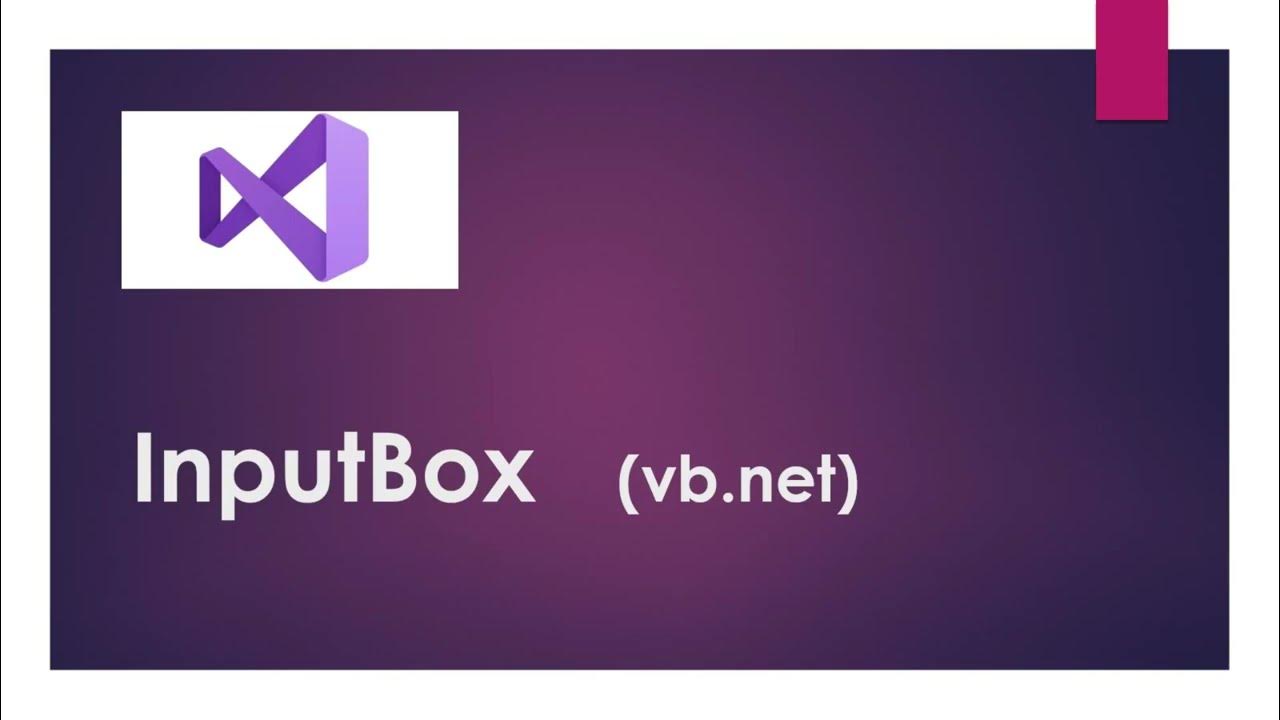 Input Box VB.net Tutorial in Hindi For Beginners | Visual Studio 2022 ...
