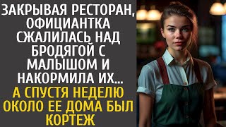 видео: Официантка сжалилась над бродягой с малышом и накормила их… А спустя неделю около ее дома был кортеж картинка: Официантка сжалилась над бродягой с малышом и накормила их… А спустя неделю около ее дома был кортеж