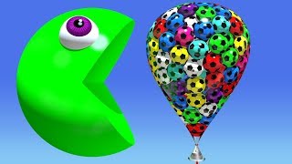 Learn Colors For Kids And Baby With Balloon And Soccer Balls