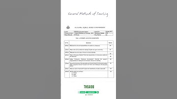 General Method Of Teaching 8601 past Paper #8601 #8601ImportantQuestion #8601pastpapers#8601book