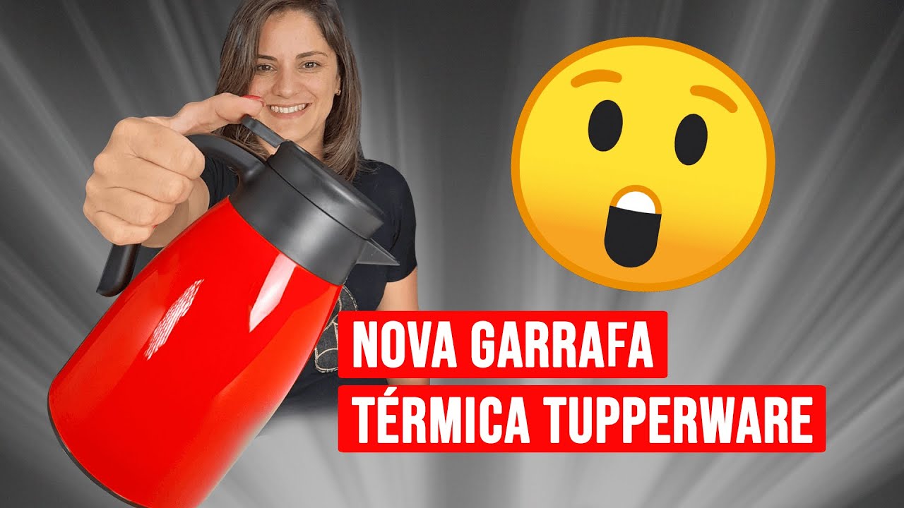 Garrafa de Café Térmica Tupperware Easy Tupper 1 litro Vermelho