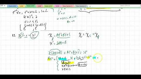 Math 2240 Section 4.4 Nonhomogeneous Equations The Method of Undetermined Coefficients