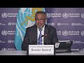 LIVE: Media briefing on global health issues with Dr Tedros