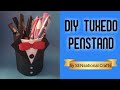 DIY Suit-Tuxedo Pen Stand for Father&#39;s Day from plastic bottle ||Best out of waste||