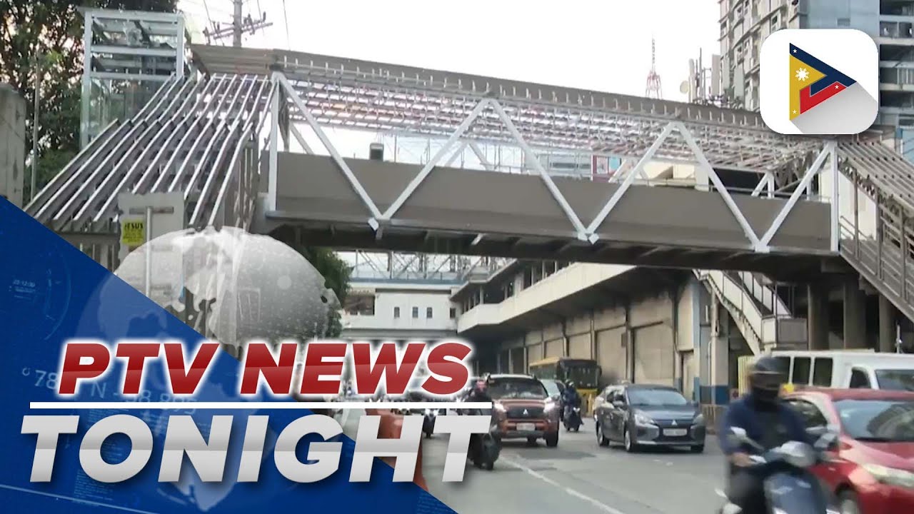 Construction of new Kamuning footbridge ongoing for both northbound, southbound sections of EDSA...