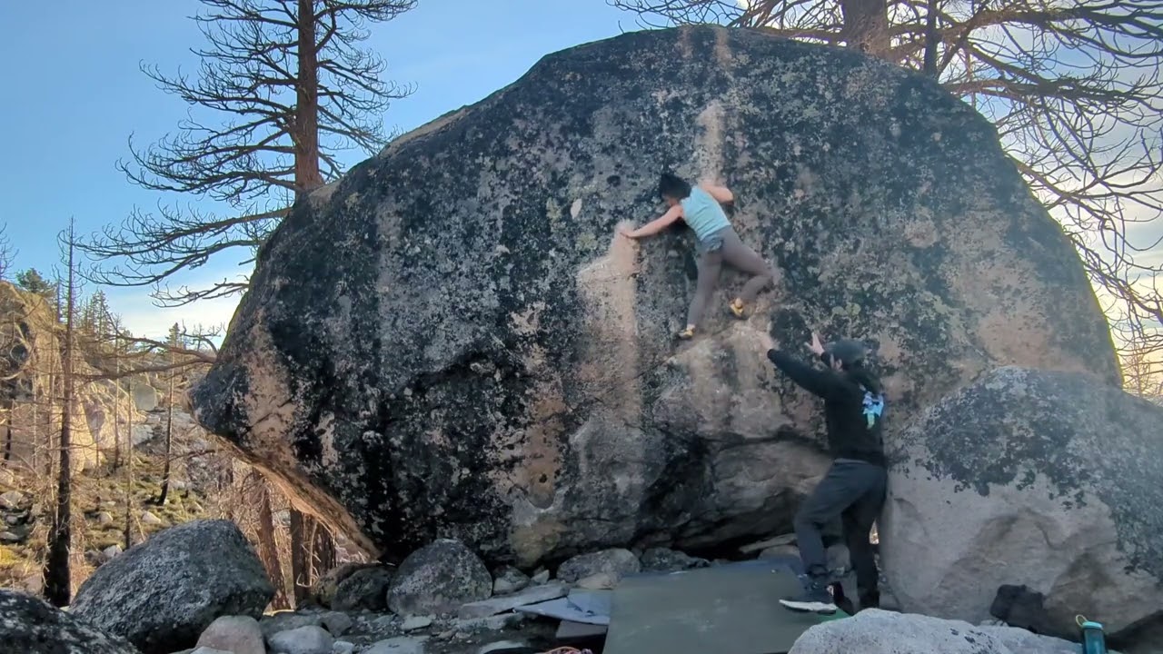 Global Warming - V9 (Erratica) Lake Tahoe Bouldering 