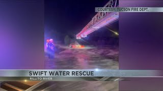Tucson Fire crews rescue an individual in an additional swift water mission