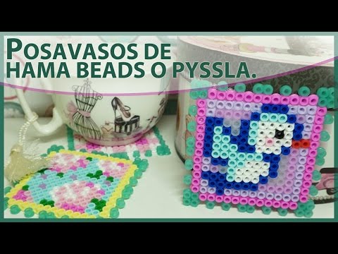 COASTERS HAMA BEADS, PYSSLA (IKEA) O PERLER BEADS. Easy diy or tutorial.