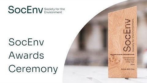 SocEnv Awards Ceremony - Employer Champions, Rising Star and Environmental Professional of the Year