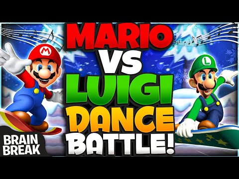 Mario vs Luigi Dance Battle! Brain Break | Just Dance | GoNoodle Games For Kids