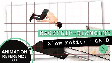 Backflip Reference - Dismount - Male | Slow Motion with Grid | Body Mechanics for Animation