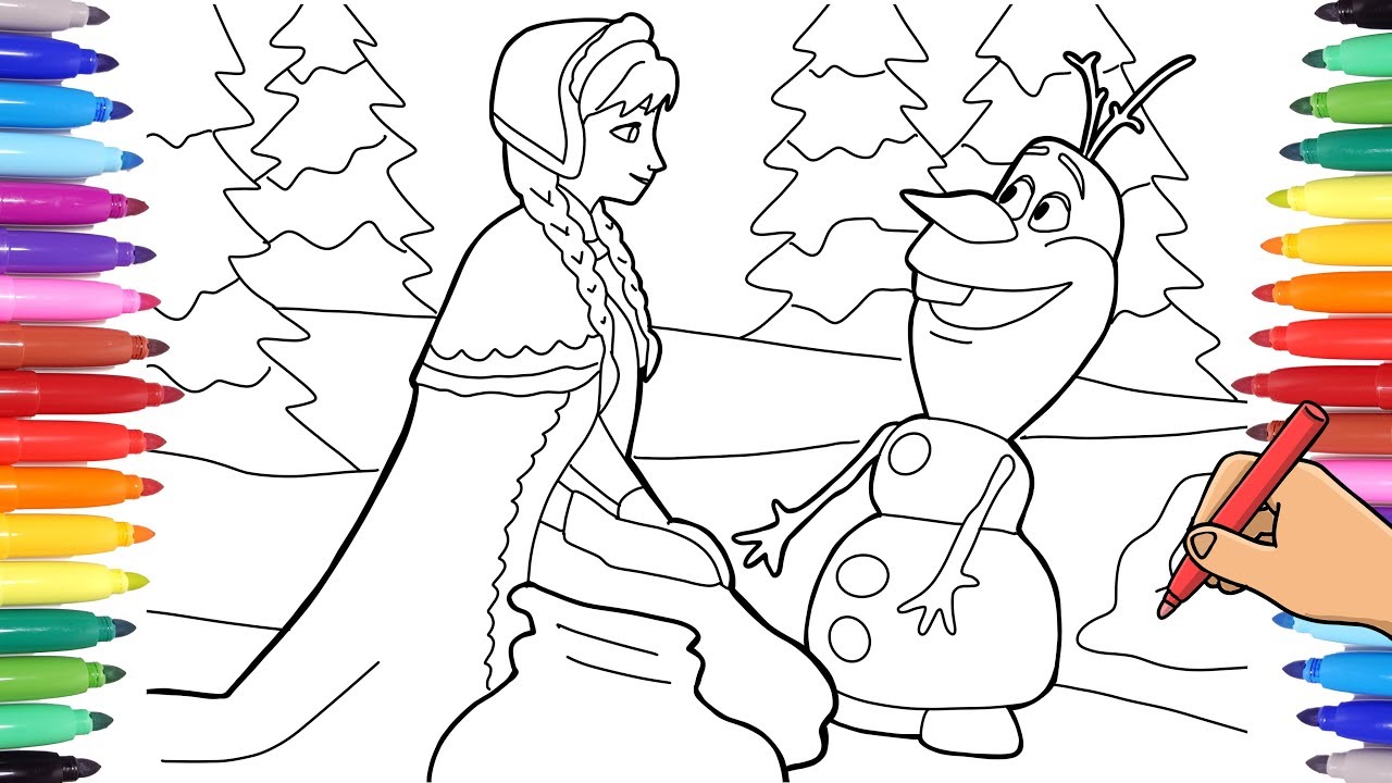 FROZEN 2 COLORING PAGES FOR KIDS - DRAWING AND COLORING FROZEN 2 ...