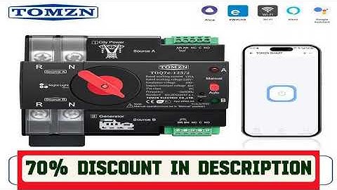 A must-have product! TOMZN Din Rail eWelink WIFI Smart ATS Timer 230V Dual Power Automatic Transfe