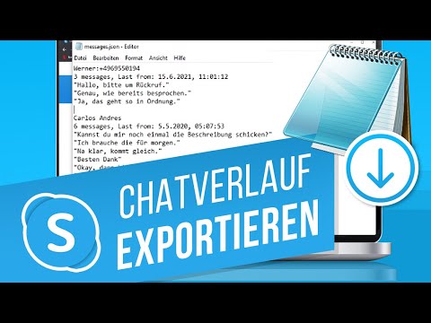 Skype Chatverlauf exportieren und speichern | Skype-Dateien herunterladen