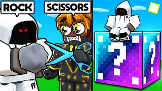 Rock Paper Scissors CHALLENGE In Roblox Bedwars..