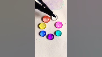 🔴🟡🔵🟢🟣 Water Drop + Ink Color Reaction 💧🌈 | Oddly Satisfying Experiment ✨ #shorts #asmr #colormixing