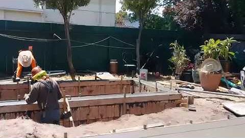 Veterans concrete,...control joints / border / begin stamping