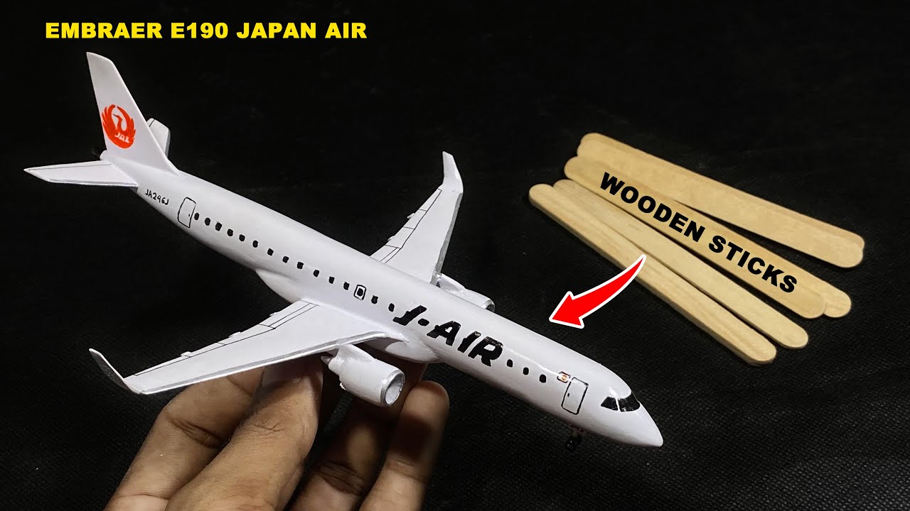 Handmade a model plane Embraer E 190 Japan air - YouTube