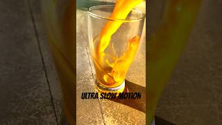 Fresh tinge of Orange juice slow motion #youtubeshorts #shorts #shortsfeed #slomo #trending #viral