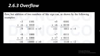 2.6 Two’s Complement Addition and Subtraction