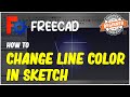 FreeCAD How To Change Line Color In Sketch
