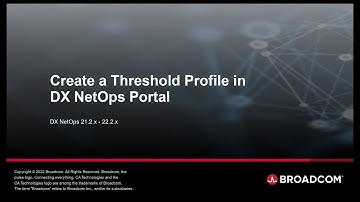 Create a Threshold Profile in DX NetOps Portal